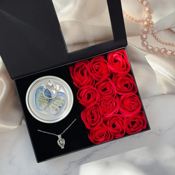 Love Forever Premium Gift Box – Rose, Necklace & Surprise Memory
