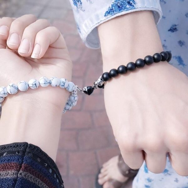 Heart Magnetic Couple Bracelet (2 pcs) – Stay Connected