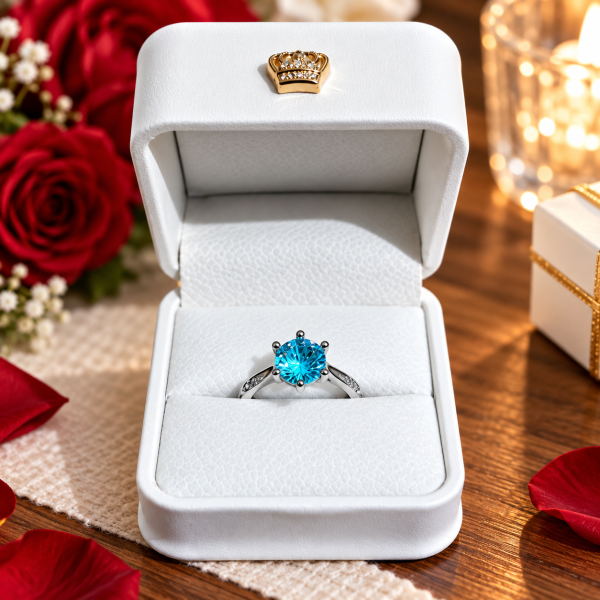 Elegant Adjustable Crystal Stone Ring for Women Type B | Premium Sparkling Proposal Ring